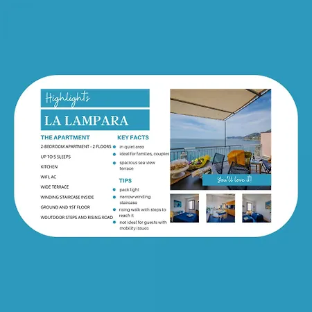La Lampara Sea View Terrace With Ac 公寓 马纳罗拉
